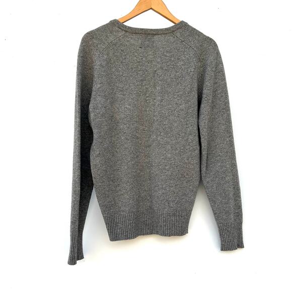 Vintage Men’s Allen Solly Cashmere V-Neck Sweater Grey Gray Medium Scottish - Picture 7 of 8